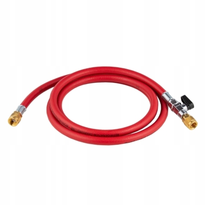 hadice plnící s ventilem 1/4"-90cm červená CA-CL-36R