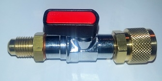 ventil kulový červený  1/4" SAE-1/2"-20UNF CA (Refco)