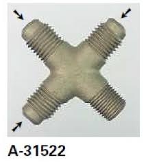 redukce 1/8" NPTx 3x1/4" SAE kříž A-31522