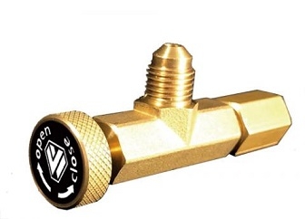 ventil servisní  pro CO2 WIGAM 1/4"x1/4"