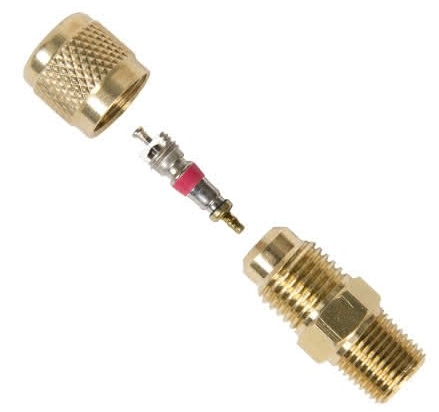 redukce 1/4" ven. SAEx1/8" NPT ven. vč. ventilku a čepičky A-31482