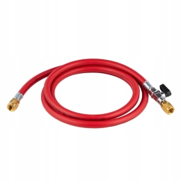 hadice plnící s ventilem 1/4"-90cm červená CA-CL-36R