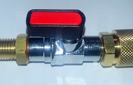 ventil kulový červený  1/4" SAE-1/2"-20UNF CA (Refco)