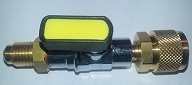 ventil kulový žlutý   1/4" SAE-1/2"-20UNF CA (Refco)