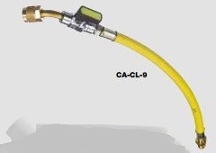 hadice plnící  s ventilem 1/4" 45st ventil -22,5cm žlutá CA-CL-9