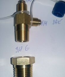 adapter šroubovací  T4(ZG3/8) Value (1/2ACME,1/4SAE,3/8G,redukce