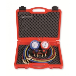 rozvaděč plnící 2 vent. R410/R32 (5/16" SAE, 60bar)vč. hadic 150cm v kufříku 170607 Rothenberger